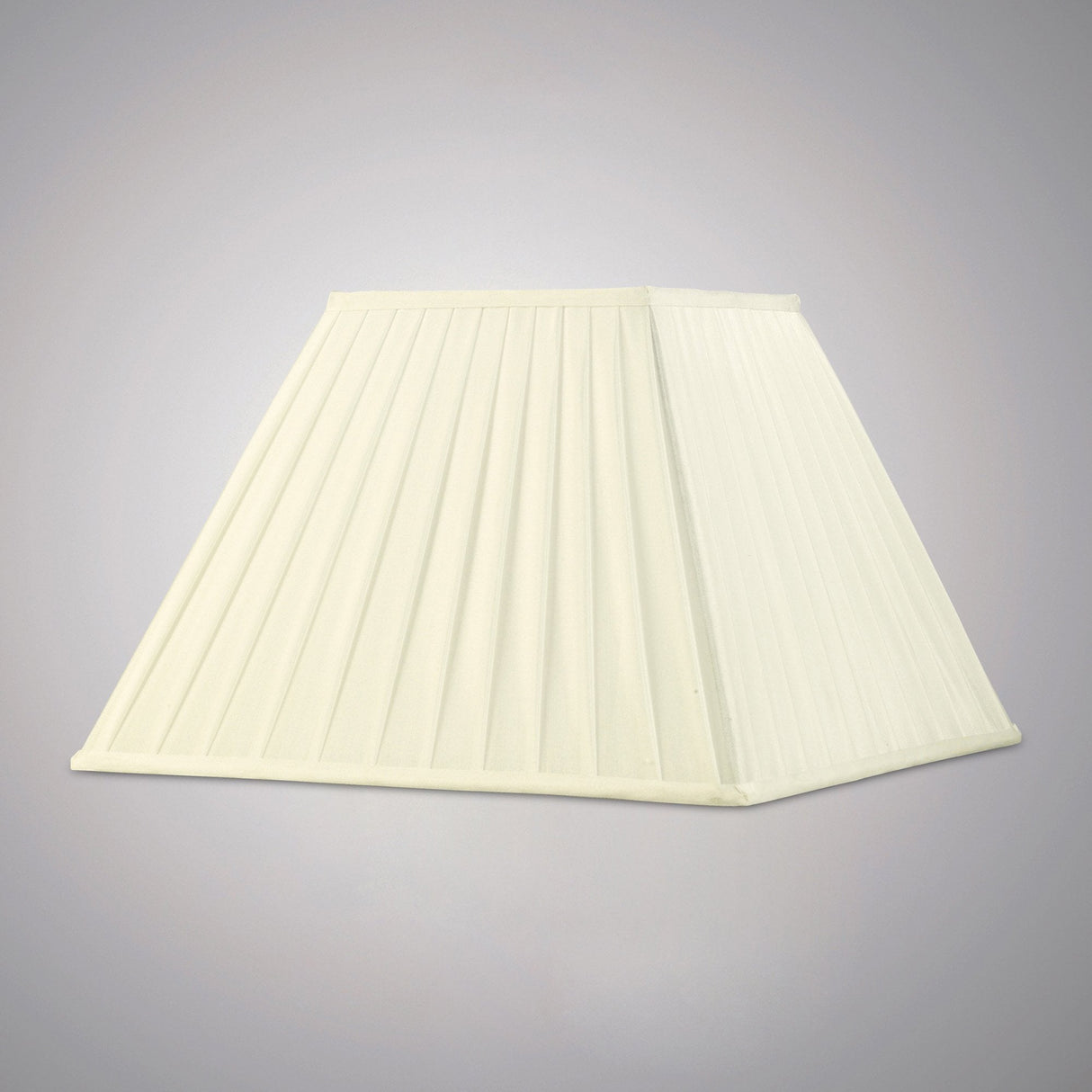 Ivory Pleated Square Fabric Shade - Leela Collection 275mm Height