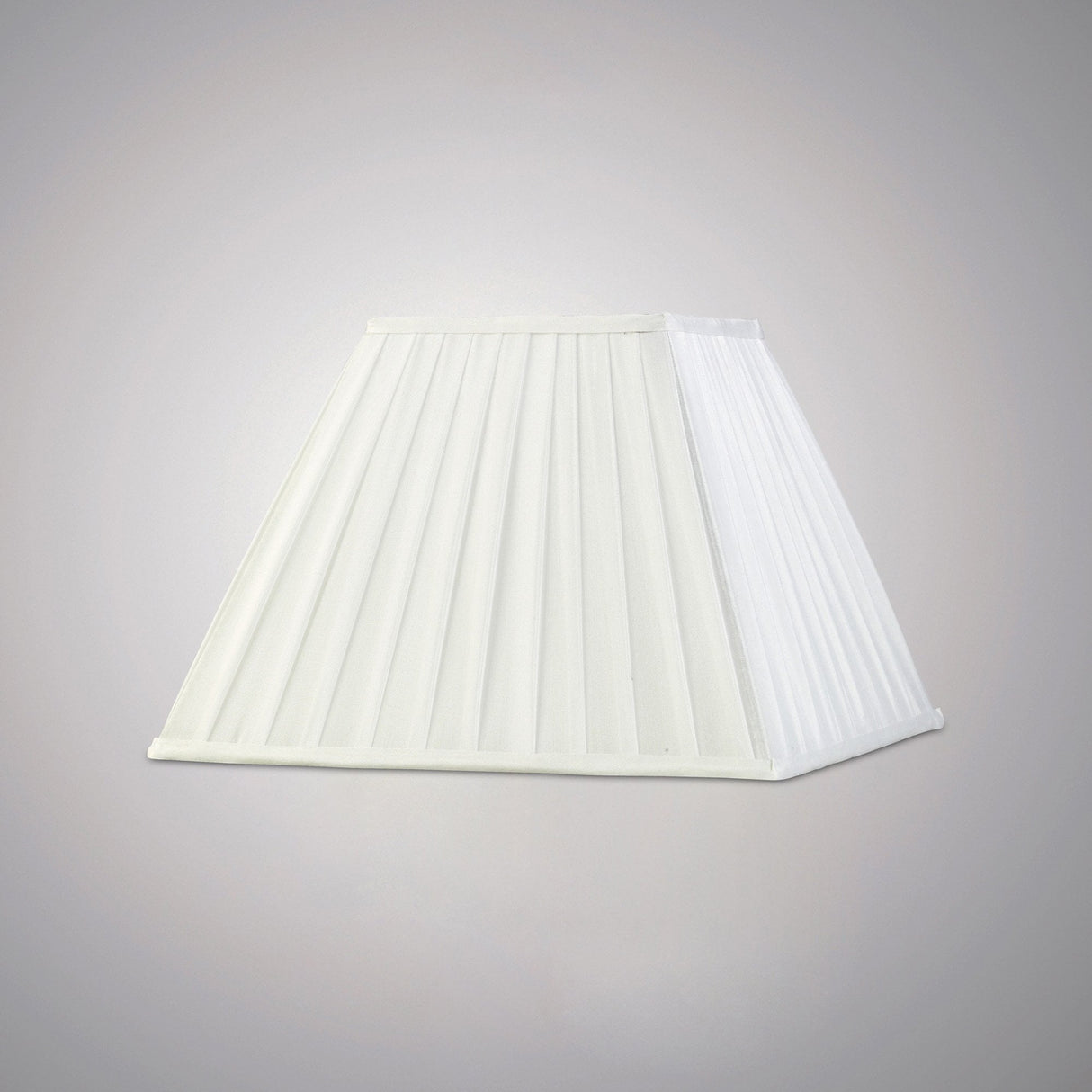 Leela Elegant White Square Pleated Fabric Lampshade 175/350mm x 250mm