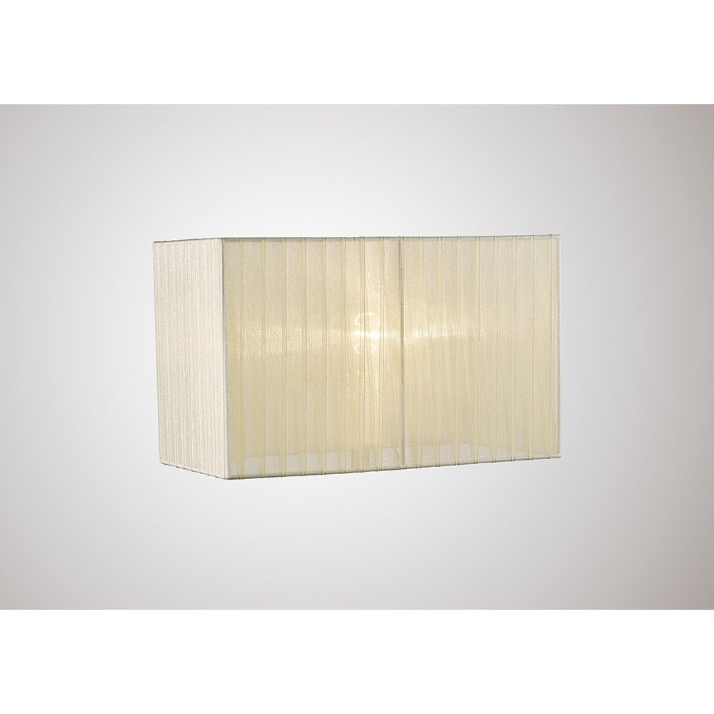 Florence Cream Organza Rectangular Table Lamp Shade, 380x190x230mm