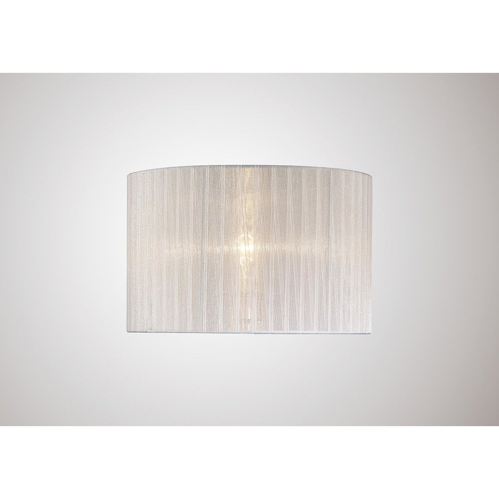 Elegant Florence Round White Organza Shade for Floor Lamps - 380mm x 260mm