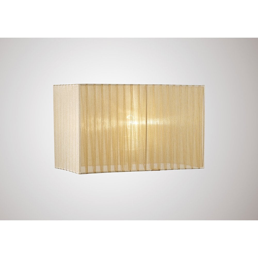 Stylish Florence Rectangular Soft Bronze Organza Shade for Table Lamps – 380x190x230mm