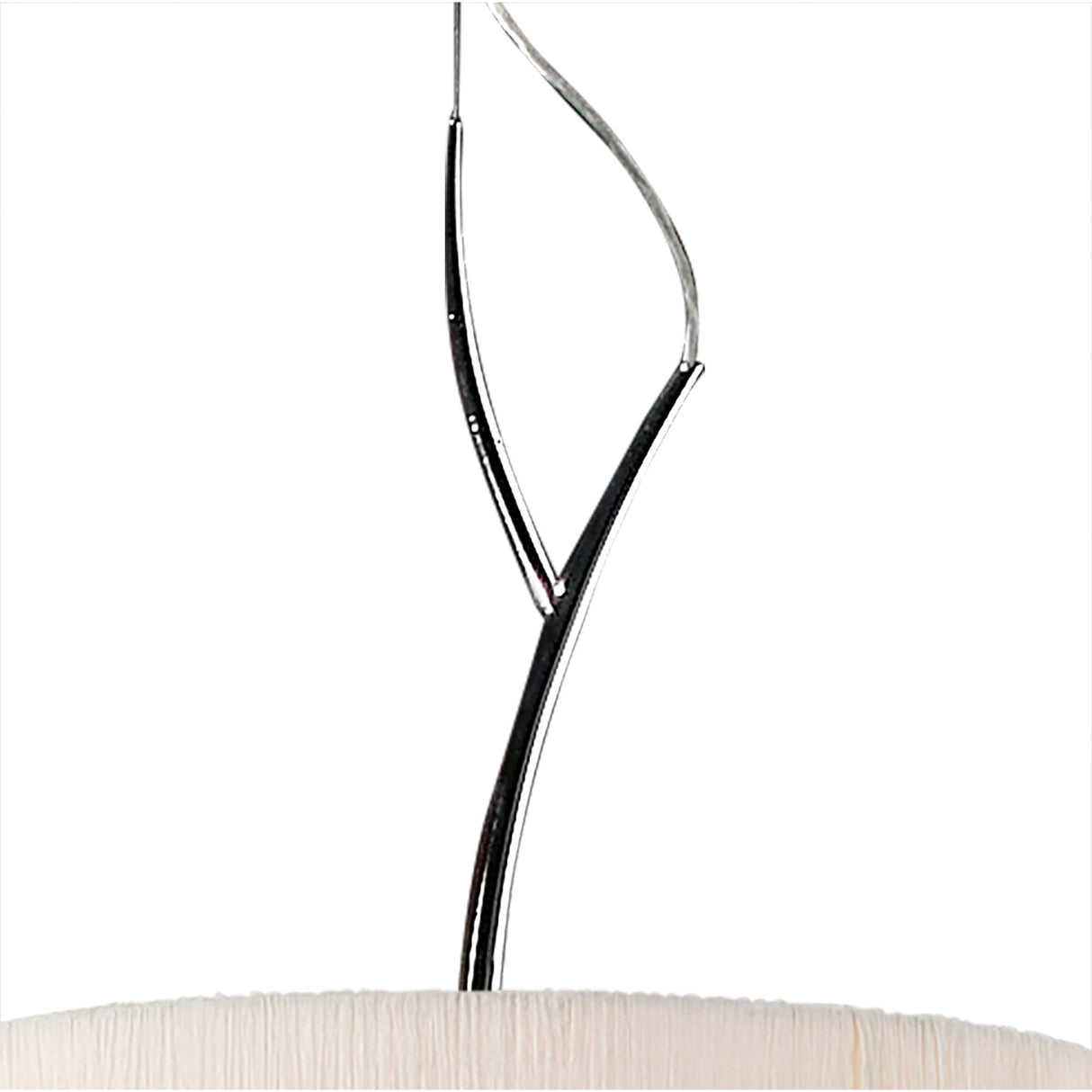 Eve Triple Pendant Light in Polished Chrome with White Round Shade