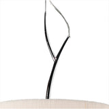 Eve Triple Pendant Light in Polished Chrome with White Round Shade
