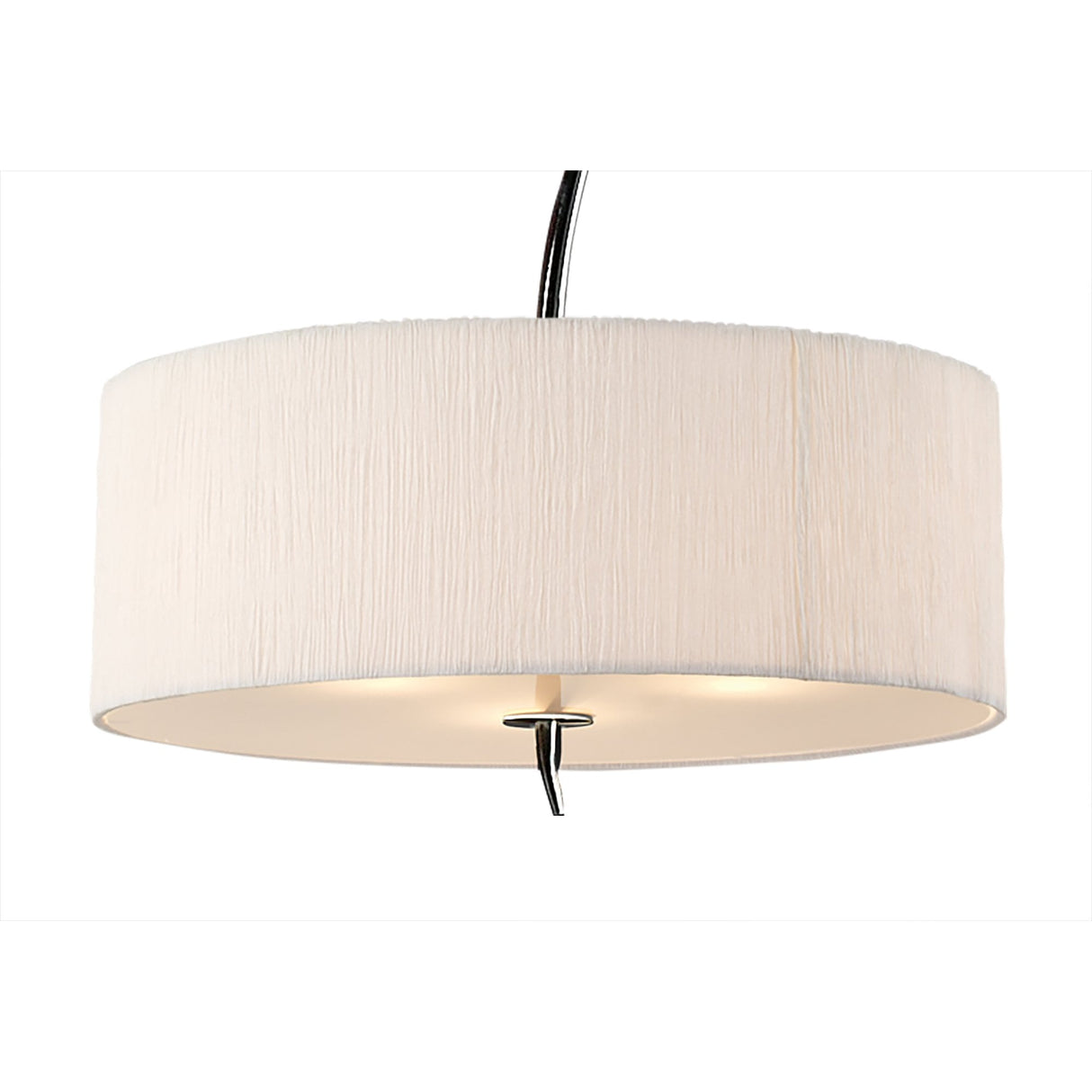 Eve Triple Pendant Light in Polished Chrome with White Round Shade