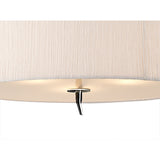 Eve Triple Pendant Light in Polished Chrome with White Round Shade