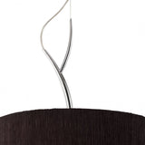 Eve Pendant Light Trio in Polished Chrome with Elegant Black Shade