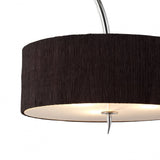 Eve Pendant Light Trio in Polished Chrome with Elegant Black Shade