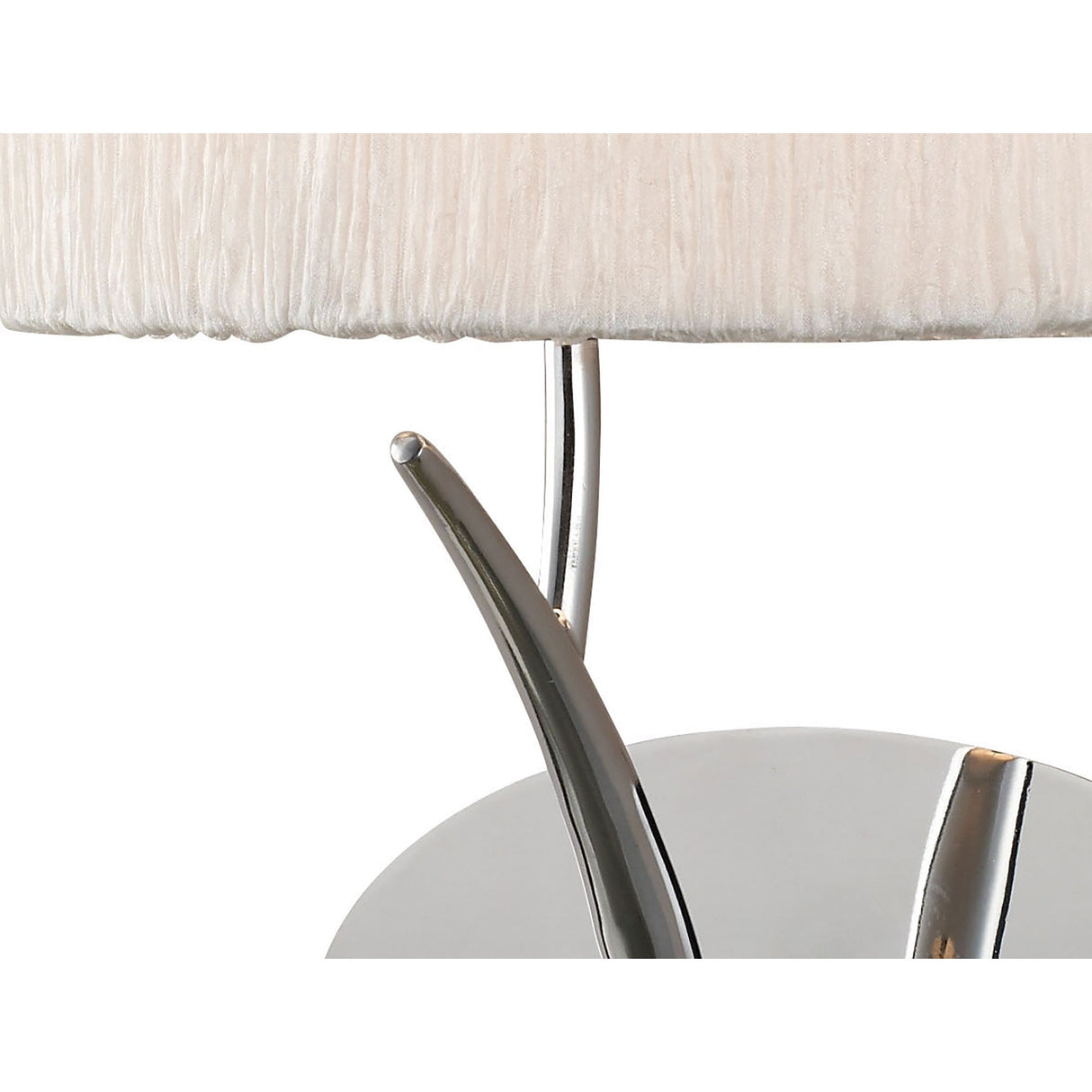 Eve Polished Chrome Wall Lamp with White Oval Shade and Rocker Switch