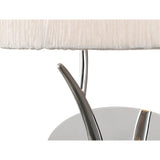Eve Polished Chrome Wall Lamp with White Oval Shade and Rocker Switch