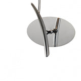 Elegant Eve Wall Lamp in Polished Chrome with Black Silk Oval Shade