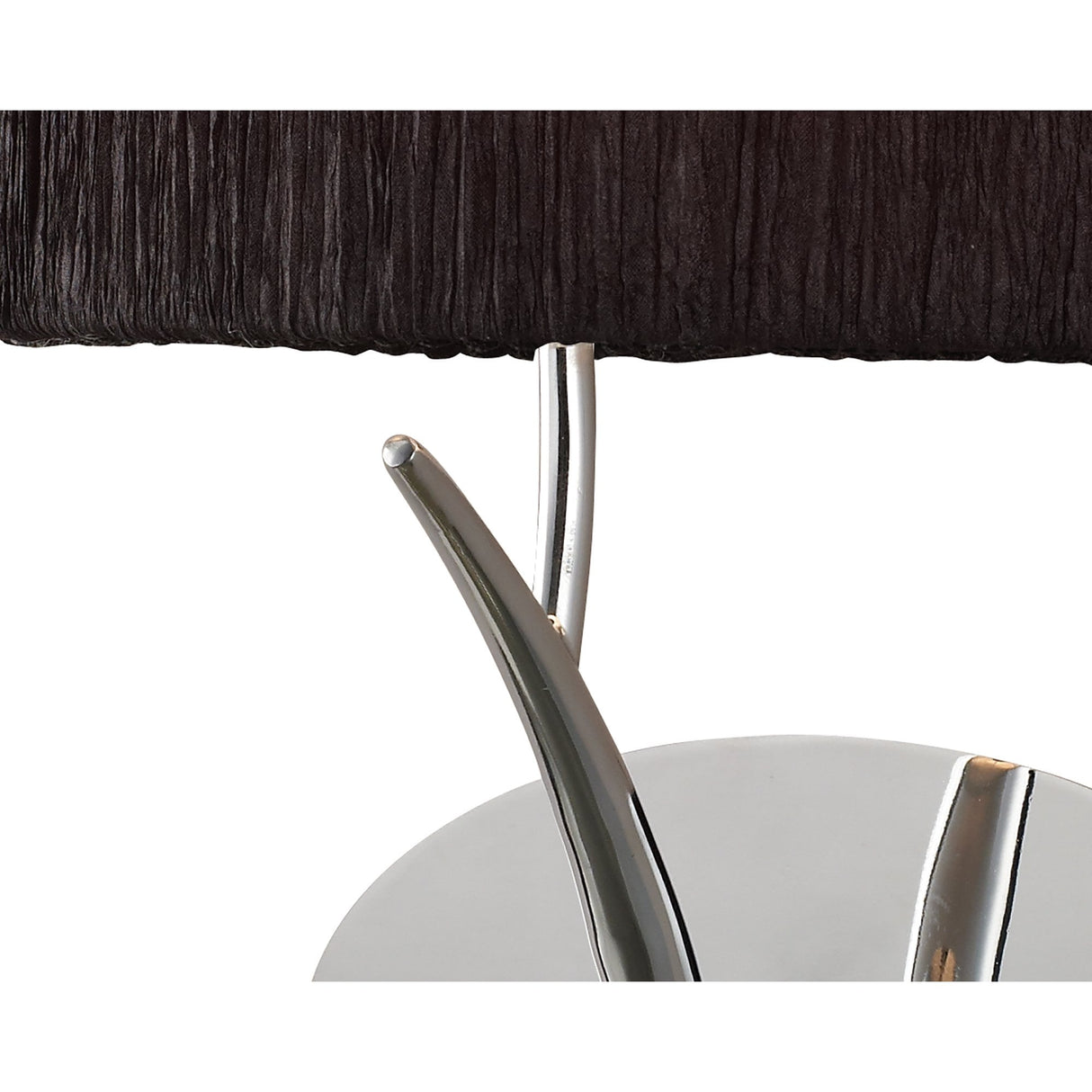 Elegant Eve Wall Lamp in Polished Chrome with Black Silk Oval Shade