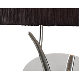 Elegant Eve Wall Lamp in Polished Chrome with Black Silk Oval Shade