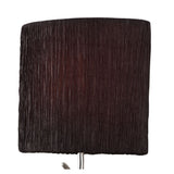 Elegant Eve Wall Lamp in Polished Chrome with Black Silk Oval Shade