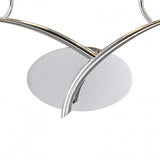 Sleek Eve Dual Light Wall Lamp in Polished Chrome with Black Silken Oval Shades