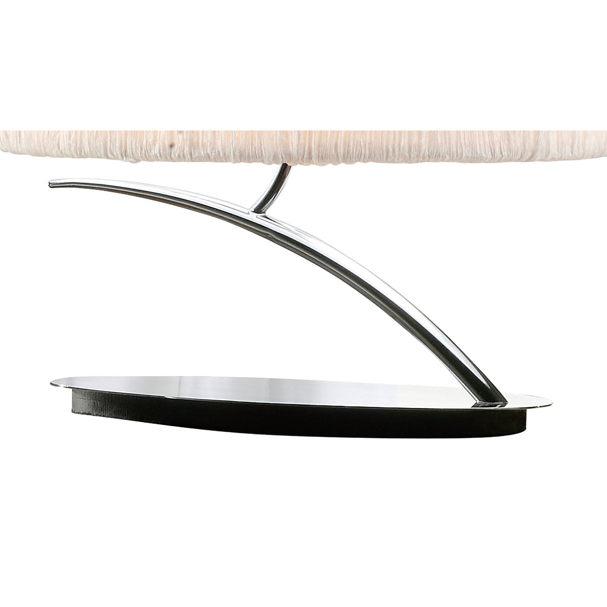 Eve Dual Light Table Lamp, Polished Chrome with Elegant White Oval Shade