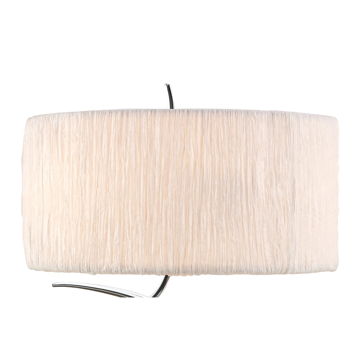 Eve Dual Light Table Lamp, Polished Chrome with Elegant White Oval Shade