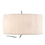 Eve Dual Light Table Lamp, Polished Chrome with Elegant White Oval Shade