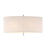 Eve Dual Light Floor Lamp with Polished Chrome and White Oval Shade