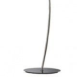 Polished Chrome Eve Floor Lamp with Dual Light and Black Silky Oval Shade