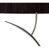 Polished Chrome Eve Floor Lamp with Dual Light and Black Silky Oval Shade