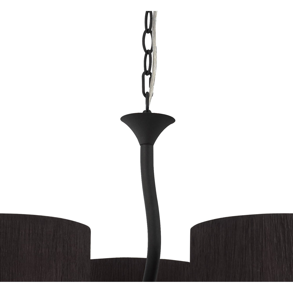 Eve Anthracite Pendant Light with Black Silky Round Shades