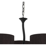 Eve Anthracite Pendant Light with Black Silky Round Shades