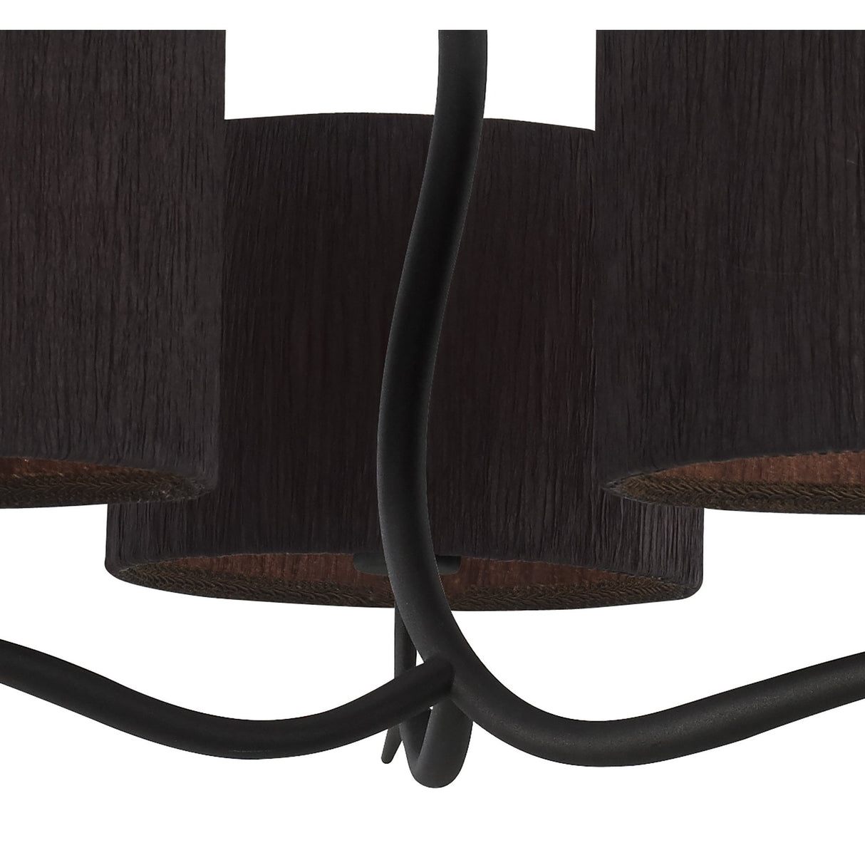 Eve Anthracite Pendant Light with Black Silky Round Shades