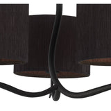 Eve Anthracite Pendant Light with Black Silky Round Shades