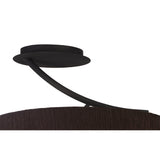 Eve Dual Light Semi-Flush Ceiling Fixture in Anthracite with Black Oval Shade