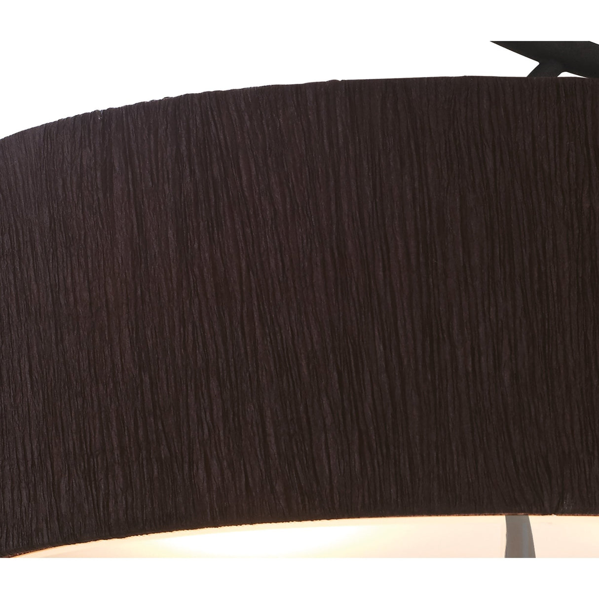 Eve Dual Light Semi-Flush Ceiling Fixture in Anthracite with Black Oval Shade