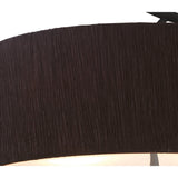 Eve Dual Light Semi-Flush Ceiling Fixture in Anthracite with Black Oval Shade