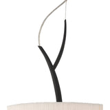 Eve 3-Light Pendant with Anthracite Finish and White Round Shade