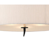 Eve 3-Light Pendant with Anthracite Finish and White Round Shade