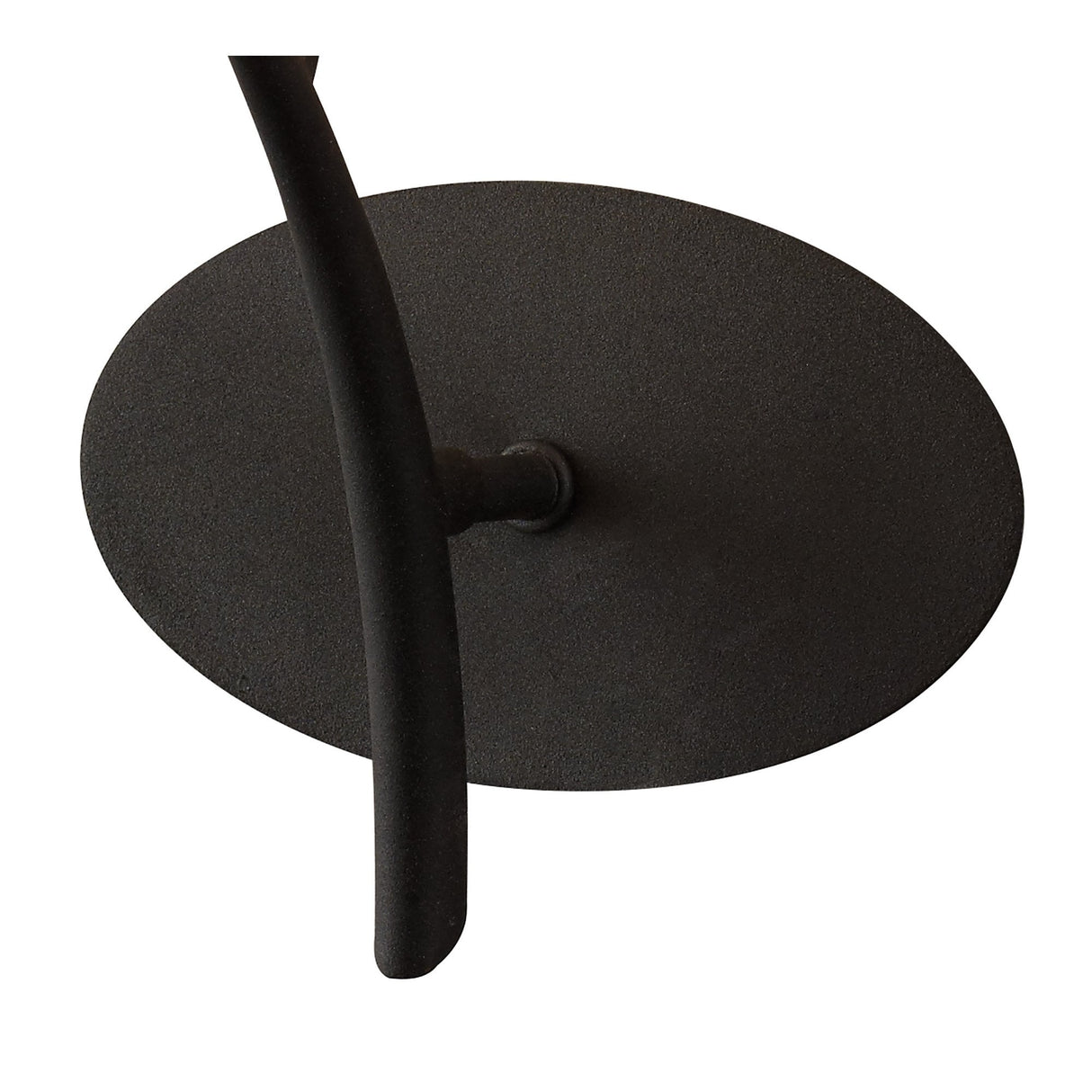 Eve Wall Sconce with White Oval Shade, Anthracite Finish