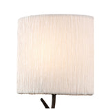 Eve Wall Sconce with White Oval Shade, Anthracite Finish
