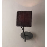Eve Anthracite Wall Lamp with Black Oval Shade - 1 Light E27