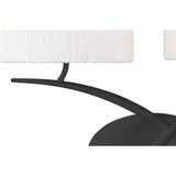 Eve Dual Light Antracite Wall Lamp with Elegant White Oval Shades