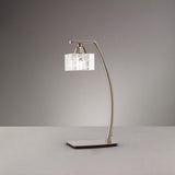 Zen Collection 1-Light Satin Nickel Table Lamp with G9 Socket