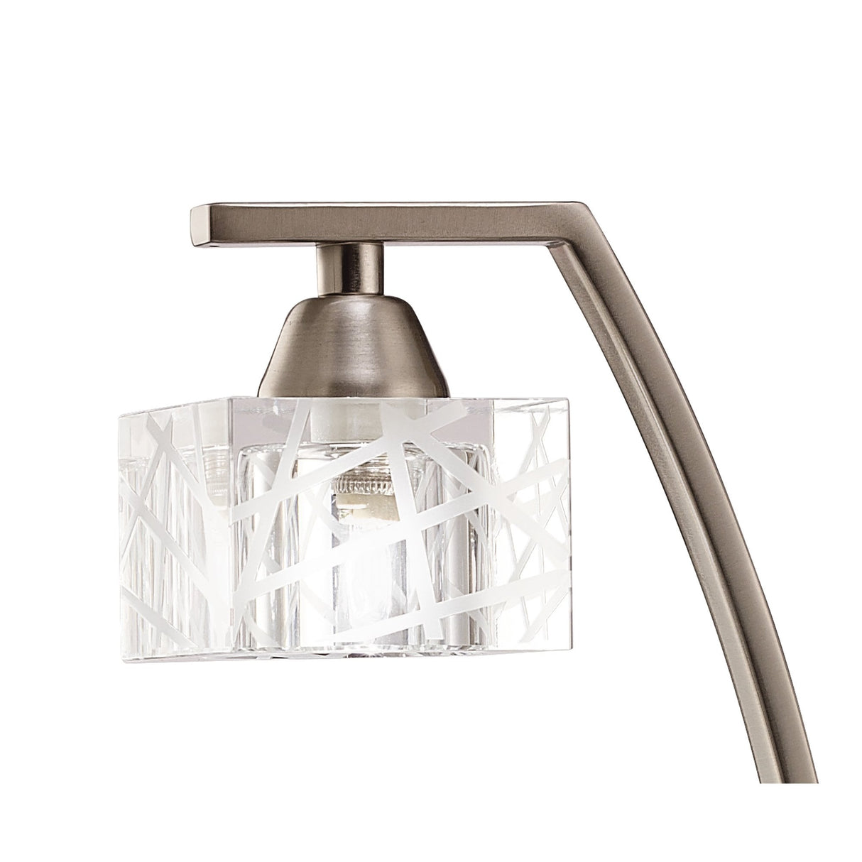 Zen Collection 1-Light Satin Nickel Table Lamp with G9 Socket