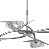 Eclipse Telescopic Convertible 4-Light Fixture, Polished Chrome with Clear Crystal Detailing