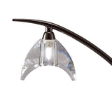 Black Chrome Eclipse Table Lamp: Elegant K9 Crystal Design by Santiago Sevillano