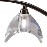 Black Chrome Eclipse Table Lamp: Elegant K9 Crystal Design by Santiago Sevillano