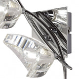 Polished Chrome Dual Light Eclipse Wall Lamp with Rocker Switch
