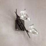 Eclipse Dual Light Wall Sconce in Black Chrome