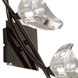Eclipse Dual Light Wall Sconce in Black Chrome
