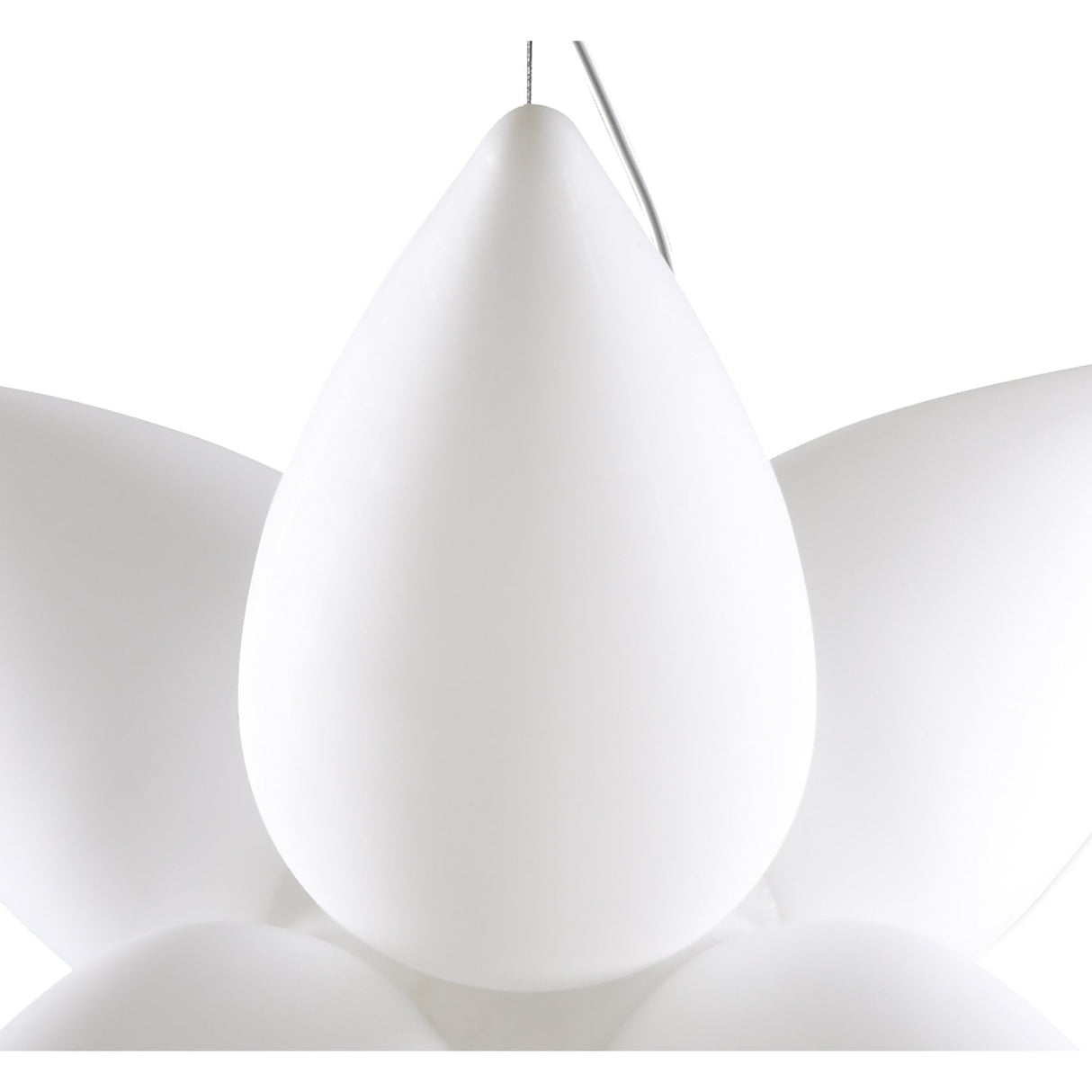 Palma 6-Light Outdoor Pendant in Matt White and Opal White by Santiago Sevillano