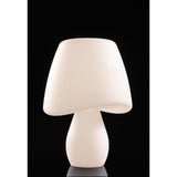 Elegant Dual-Illumination E27 Outdoor Table Lamp, Opal White, IP65 Rated