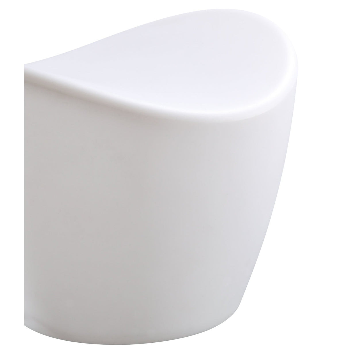 Elegant Opal White Outdoor Stool - Cool Collection