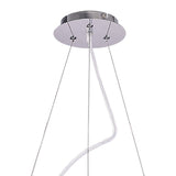 Ora Pendant Light - Elegant Gloss White with Acrylic and Chrome Finish, E27 LED/CFL
