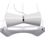 Ora Pendant Light - Elegant Gloss White with Acrylic and Chrome Finish, E27 LED/CFL